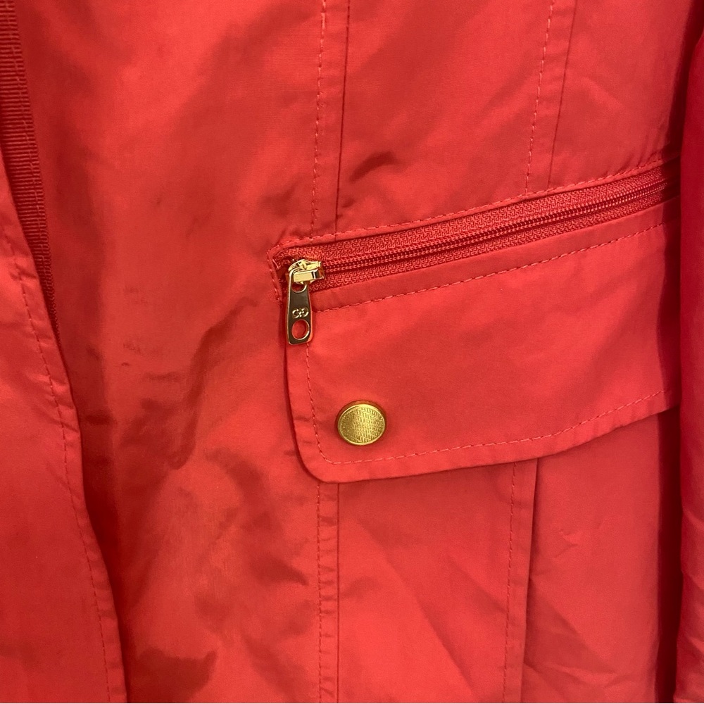 Cole Haan Raincoat jacket Size m color coral - Picture 4 of 11